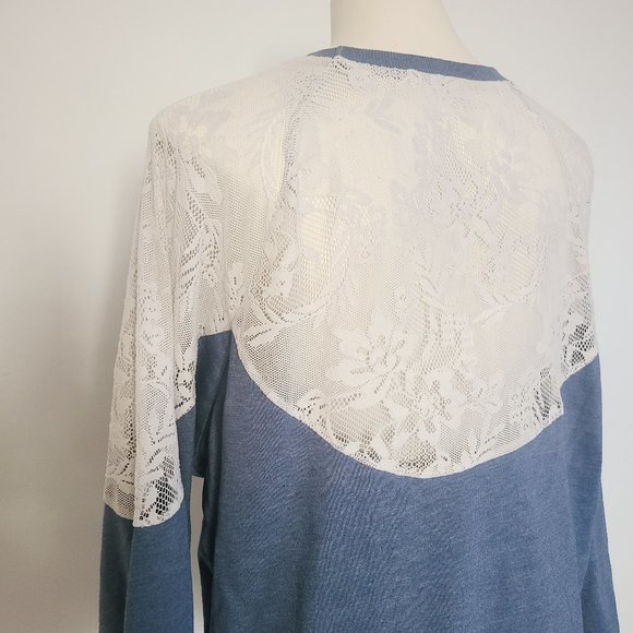 Refashioned Boho Lace Sweatshirt (M/L) - Picture 6 of 7